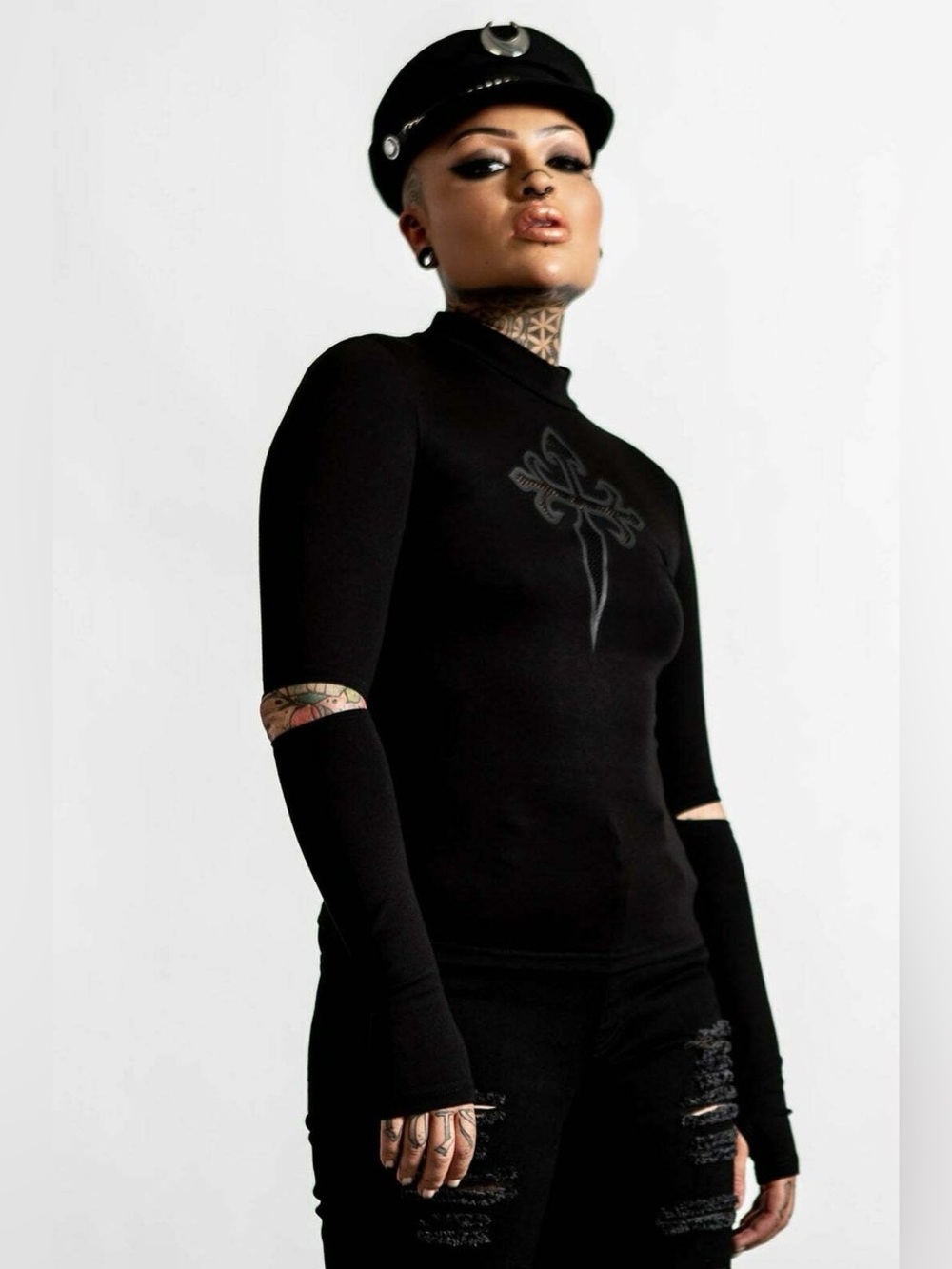 Killstar Laverna long sleeve top size Small